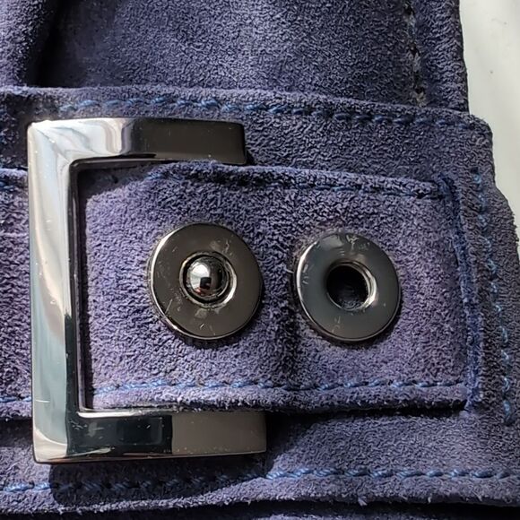 Stuart Weitzman genuine sided blue loafers moccasins size 7 - Picture 7 of 8